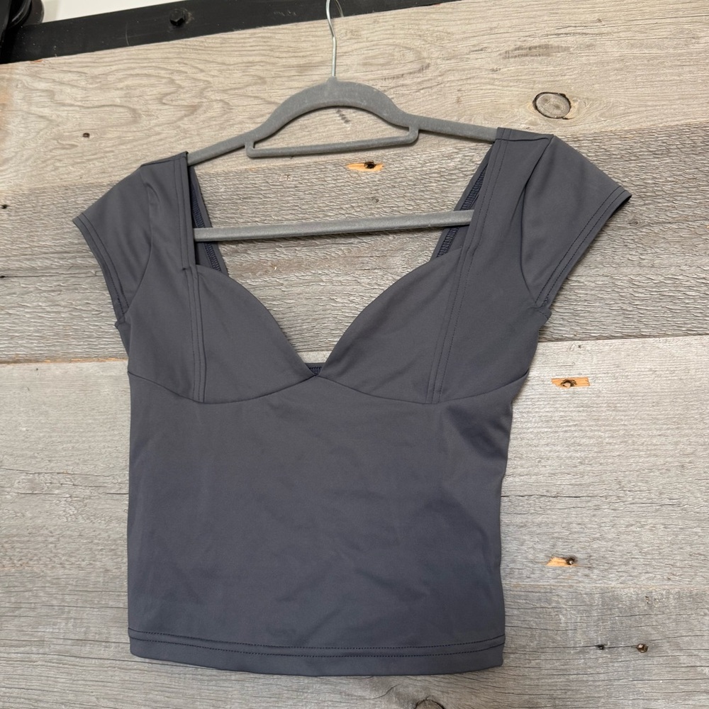 Elegant Charcoal Crop Top